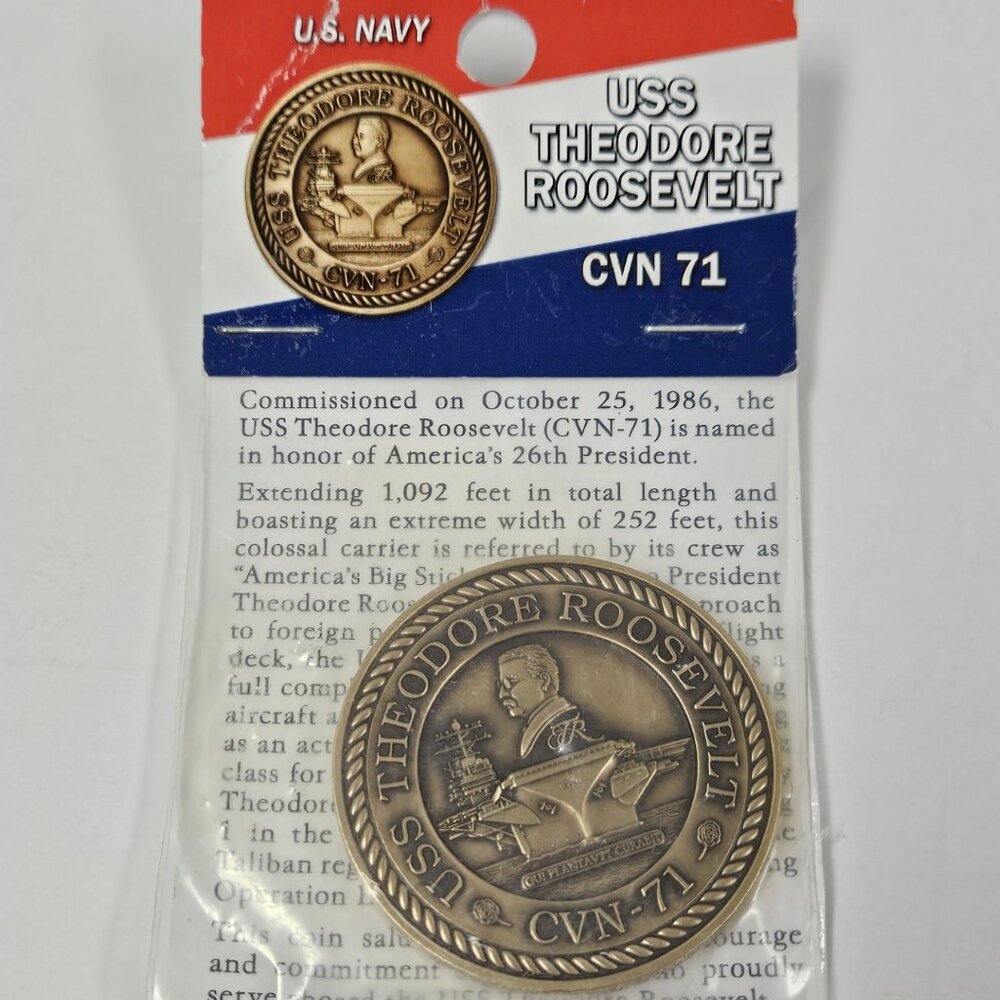 USS Theodore Roosevelt CVN-71 US Navy Challenge Coin Military Collectible / C-2